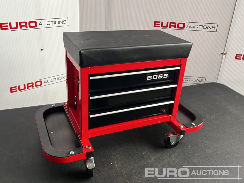 Unused Boss Wheeled Stool Tool Box, 3 Drawers, Magnetic Trays - Trang thiết bị xưởng: hình 1 Unused Boss Wheeled Stool Tool Box, 3 Drawers, Magnetic Trays - Trang thiết bị xưởng: hình 1