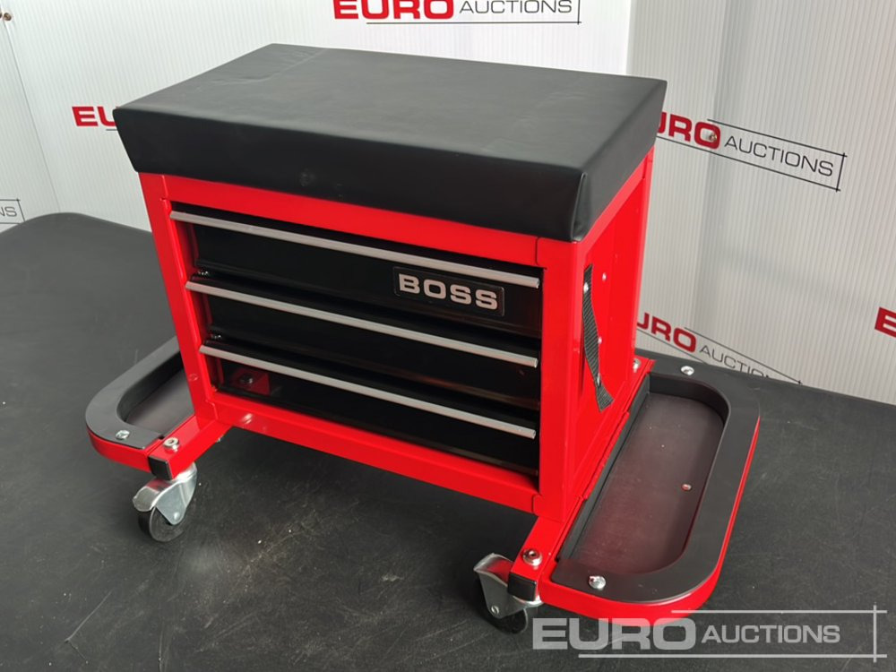 Unused Boss Wheeled Stool Tool Box, 3 Drawers, Magnetic Trays - Trang thiết bị xưởng: hình 3 Unused Boss Wheeled Stool Tool Box, 3 Drawers, Magnetic Trays - Trang thiết bị xưởng: hình 3