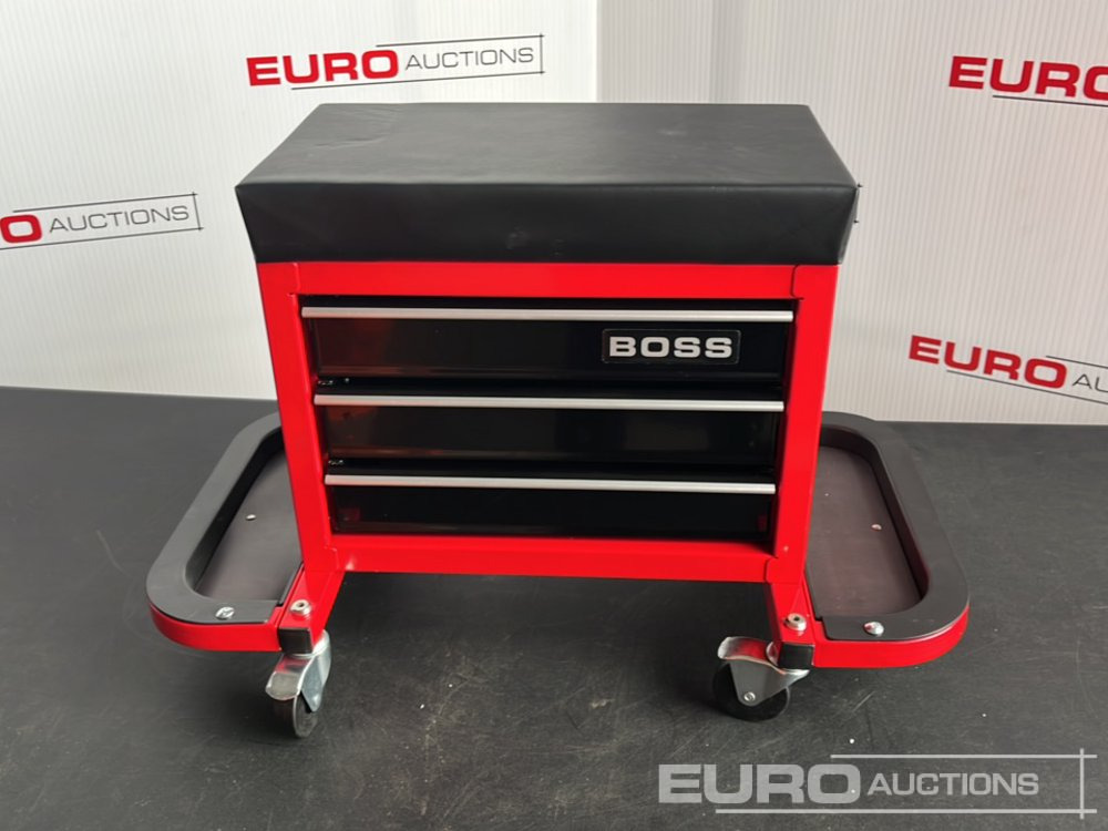 Unused Boss Wheeled Stool Tool Box, 3 Drawers, Magnetic Trays - Trang thiết bị xưởng: hình 2 Unused Boss Wheeled Stool Tool Box, 3 Drawers, Magnetic Trays - Trang thiết bị xưởng: hình 2