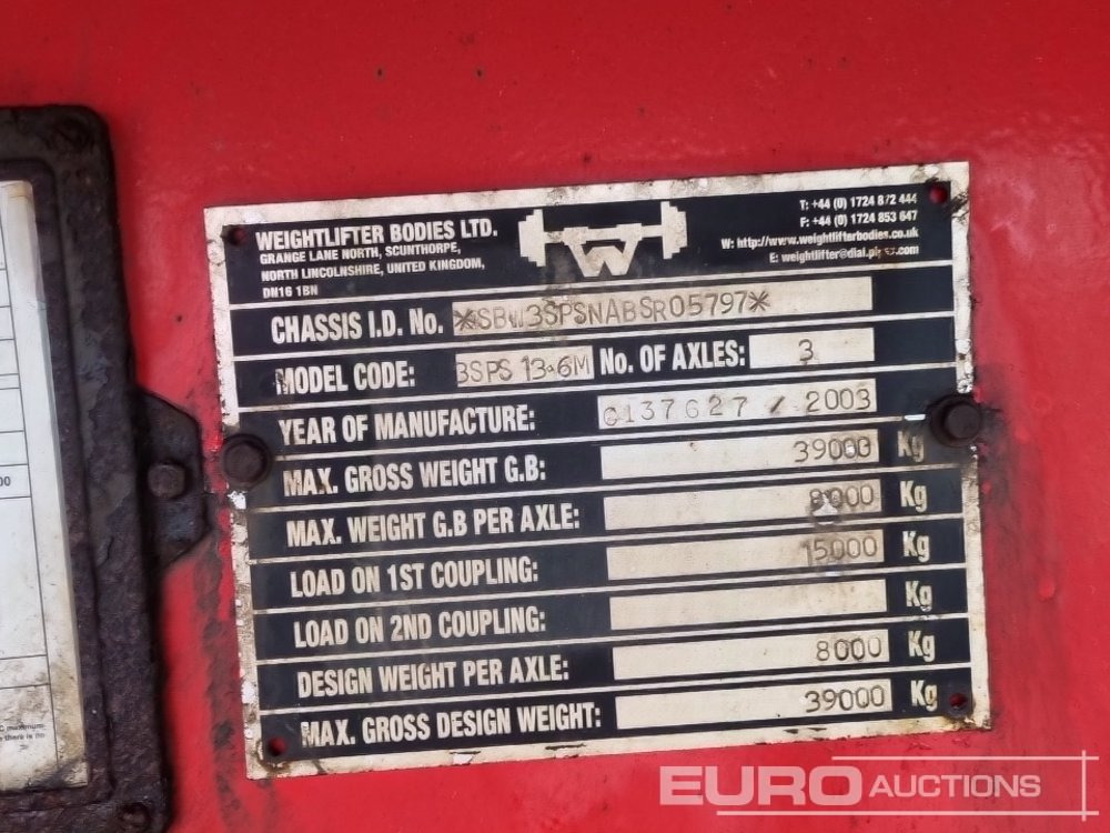 Sơ mi rơ moóc thùng lửng/ Phẳng Weightlifter 3SPS: hình 35 Sơ mi rơ moóc thùng lửng/ Phẳng Weightlifter 3SPS: hình 35