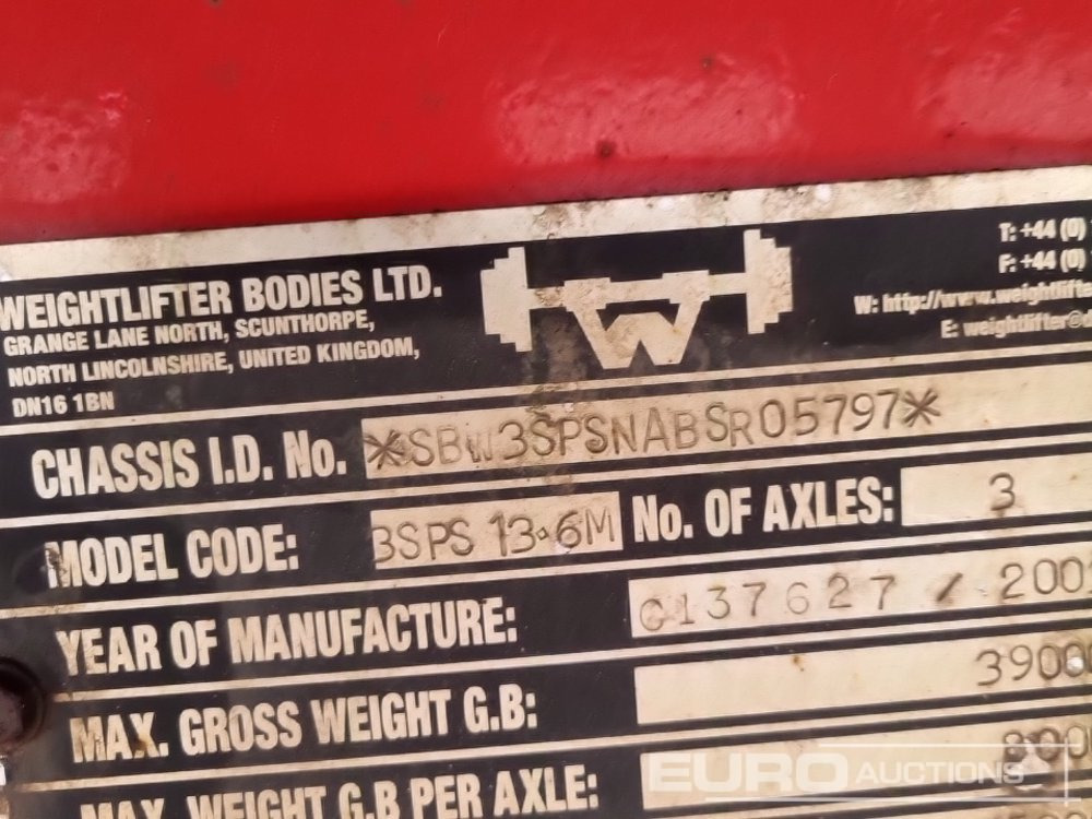 Sơ mi rơ moóc thùng lửng/ Phẳng Weightlifter 3SPS: hình 36 Sơ mi rơ moóc thùng lửng/ Phẳng Weightlifter 3SPS: hình 36