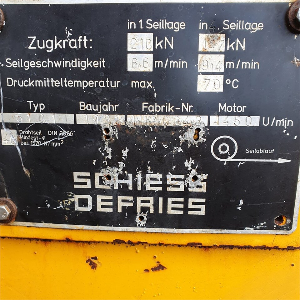 Schies Defries 5101 - Tay quay cho Cần cẩu bánh xích: hình 2 Schies Defries 5101 - Tay quay cho Cần cẩu bánh xích: hình 2