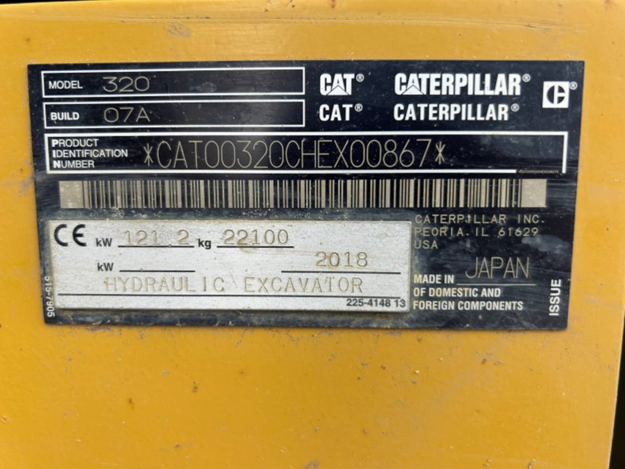 CAT 320 - Máy xúc bánh xích: hình 5 CAT 320 - Máy xúc bánh xích: hình 5