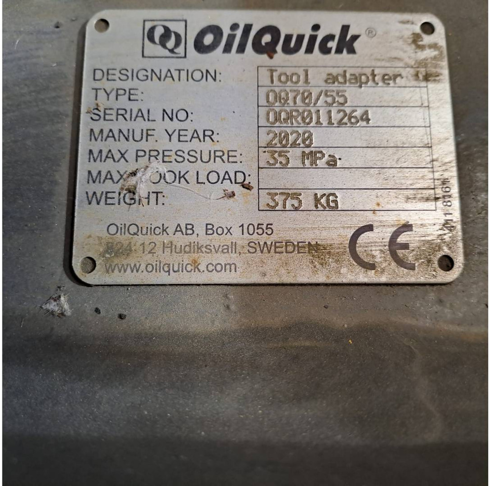 OILQUICK DEUTSCHLAND GMBH OILQUICK/OQ70/55 - Bộ ghép nhanh: hình 2 OILQUICK DEUTSCHLAND GMBH OILQUICK/OQ70/55 - Bộ ghép nhanh: hình 2