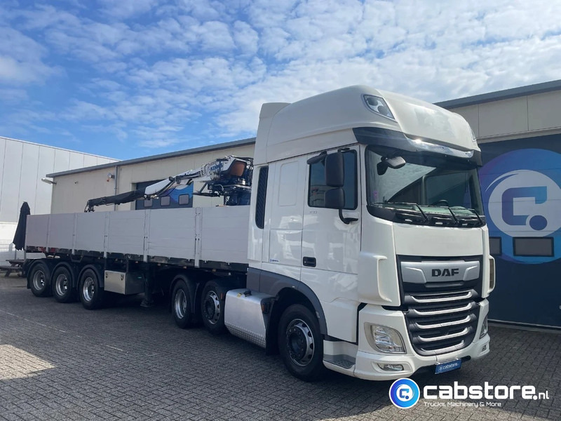 Pacton T3-003 3-assige stenen oplegger 2-assen gestuurd + Kennis Type 14.000 loopkraan - Rotator - stenenklem - Sơ mi rơ moóc thùng lửng/ Phẳng: hình 3 Pacton T3-003 3-assige stenen oplegger 2-assen gestuurd + Kennis Type 14.000 loopkraan - Rotator - stenenklem - Sơ mi rơ moóc thùng lửng/ Phẳng: hình 3