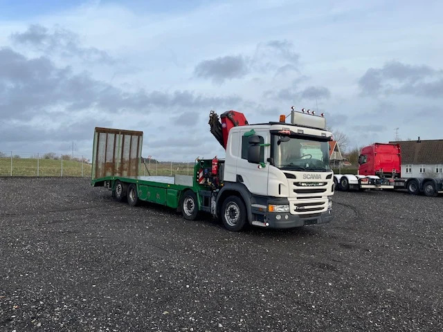 Scania P450 8X2*6 Knæklad + Kran HMF1820 – Machinetransporter - Xe tải chuyên chở tự động, Xe cẩu tự hành: hình 2 Scania P450 8X2*6 Knæklad + Kran HMF1820 – Machinetransporter - Xe tải chuyên chở tự động, Xe cẩu tự hành: hình 2