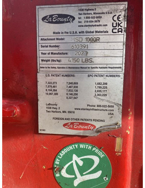 LaBounty MSD1000R - Kéo phá dỡ cho Máy móc xây dựng: hình 4 LaBounty MSD1000R - Kéo phá dỡ cho Máy móc xây dựng: hình 4