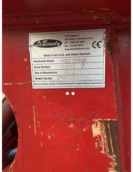 LaBounty MSD2250R - Kéo phá dỡ cho Máy móc xây dựng: hình 4 LaBounty MSD2250R - Kéo phá dỡ cho Máy móc xây dựng: hình 4
