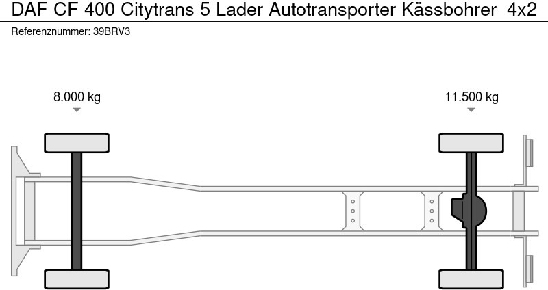 DAF CF 400 Citytrans 5 Lader Autotransporter Kässbohrer - Xe tải chuyên chở tự động: hình 3 DAF CF 400 Citytrans 5 Lader Autotransporter Kässbohrer - Xe tải chuyên chở tự động: hình 3