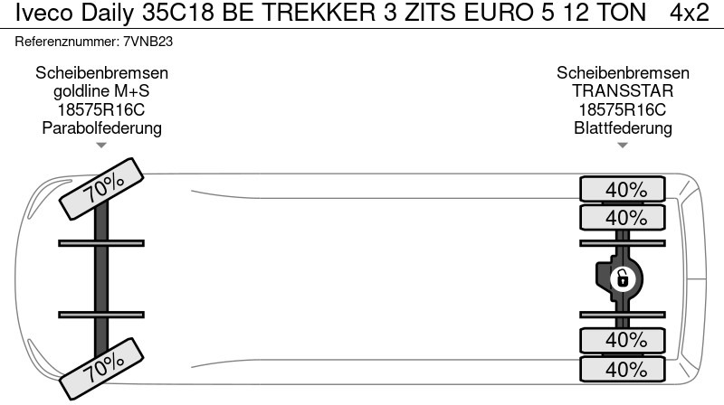 Xe đầu kéo Iveco Daily 35C18 BE TREKKER 3 ZITS EURO 5 12 TON: hình 12
