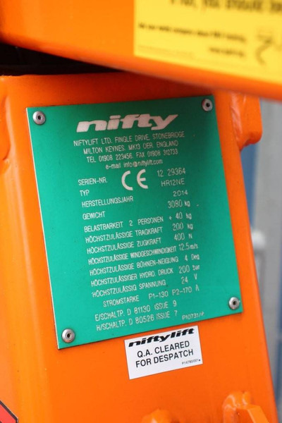 Xe nâng người nhiều khớp nối Niftylift HR12NE: hình 18