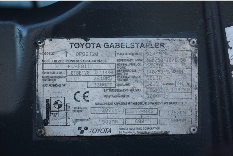 Xe nâng điện Toyota 8FBET20: hình 17