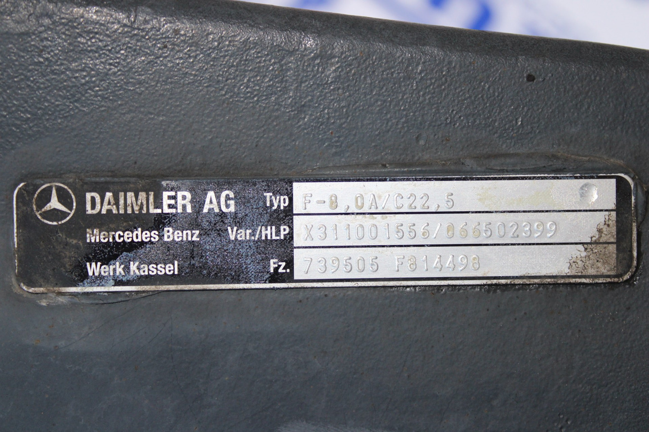 AXA FATA MEGA MERCEDES ACTROS MP4 F-8,0A-C22,5 X311001556 A9603310501 - Trục trước cho Xe tải: hình 3 AXA FATA MEGA MERCEDES ACTROS MP4 F-8,0A-C22,5 X311001556 A9603310501 - Trục trước cho Xe tải: hình 3