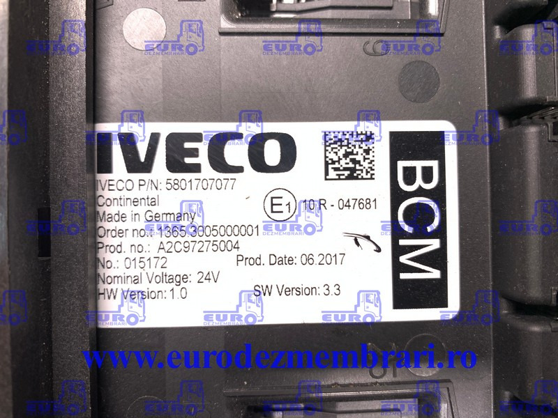 CALCULATOR BCM IVECO 5801707077 - ECU cho Xe tải: hình 1 CALCULATOR BCM IVECO 5801707077 - ECU cho Xe tải: hình 1