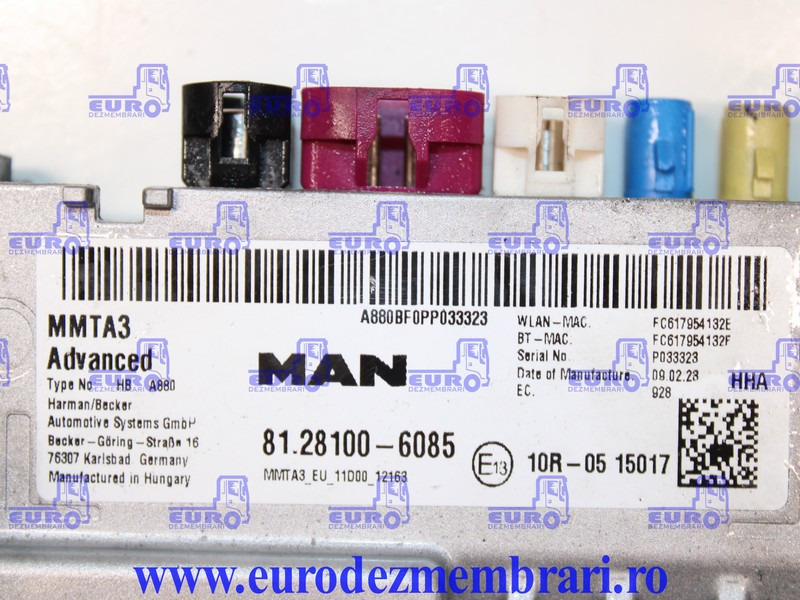 CALCULATOR UNITATE MULTIMEDIA MMTA3 MAN TGX TG3 81.28100.6085 - ECU cho Xe tải: hình 3 CALCULATOR UNITATE MULTIMEDIA MMTA3 MAN TGX TG3 81.28100.6085 - ECU cho Xe tải: hình 3