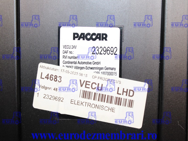 CALCULATOR VECU DAF XF XG 2329692 - ECU cho Xe tải: hình 3 CALCULATOR VECU DAF XF XG 2329692 - ECU cho Xe tải: hình 3