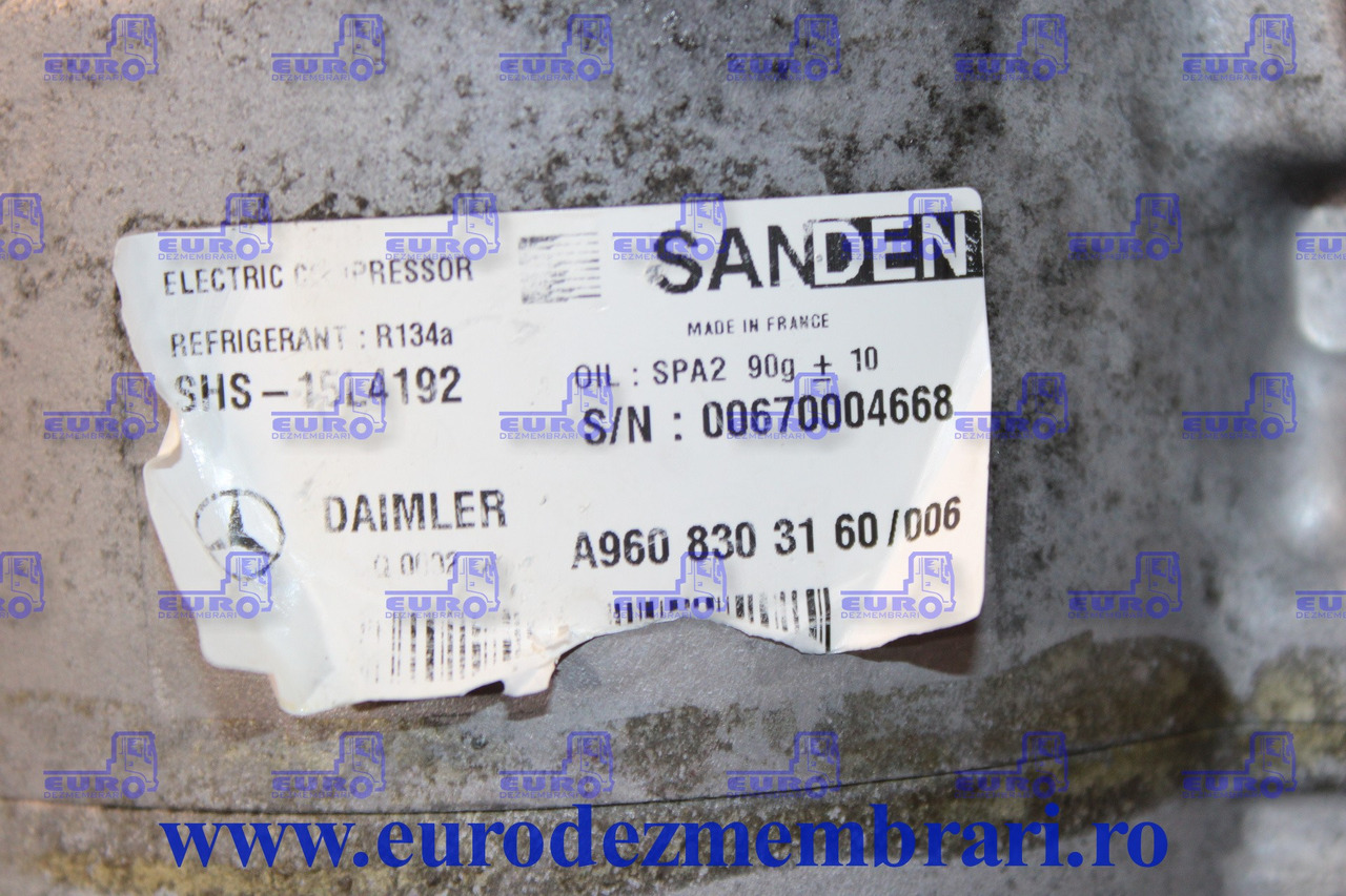 COMPRESOR CLIMA STATIONARE MERCEDES ACTROS MP4 A9608303160 - Lốc điều hòa cho Xe tải: hình 2 COMPRESOR CLIMA STATIONARE MERCEDES ACTROS MP4 A9608303160 - Lốc điều hòa cho Xe tải: hình 2