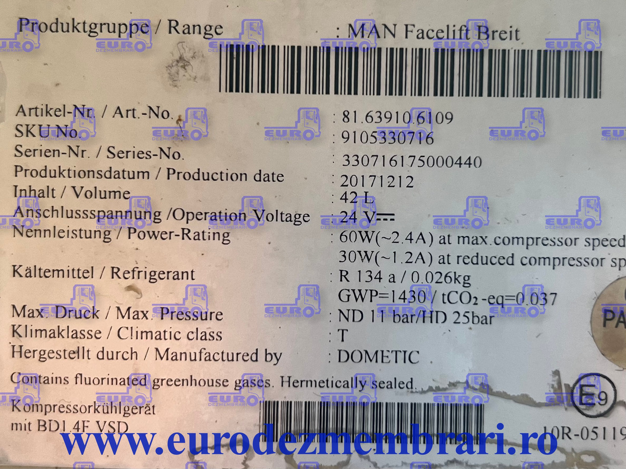 FRIGIDER MAN TGX TG2 81.63910.6109 - Cabin và nội thất cho Xe tải: hình 3 FRIGIDER MAN TGX TG2 81.63910.6109 - Cabin và nội thất cho Xe tải: hình 3