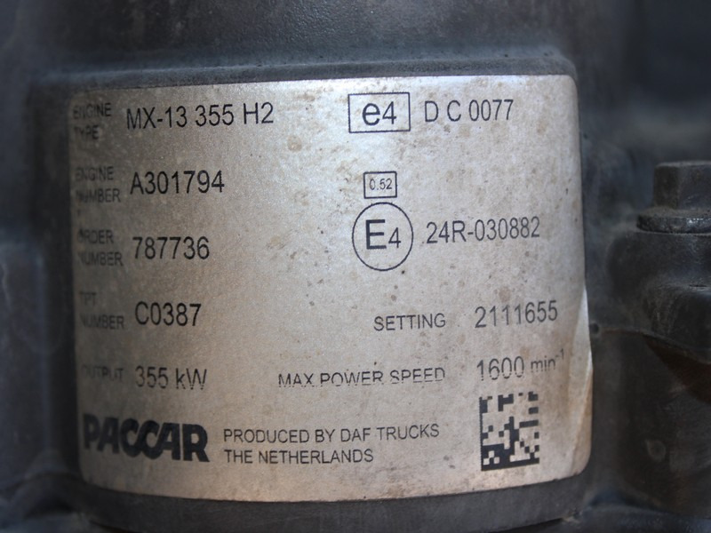 MOTOR DAF XF106 MX-13 355 H2 480CP EURO 6 2111655 - Động cơ cho Xe tải: hình 5 MOTOR DAF XF106 MX-13 355 H2 480CP EURO 6 2111655 - Động cơ cho Xe tải: hình 5