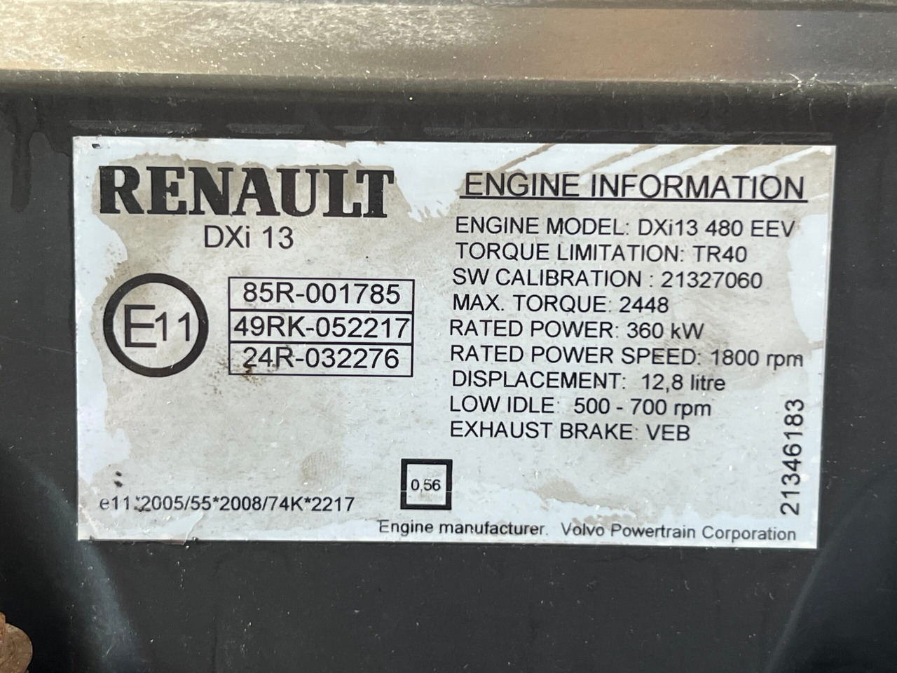MOTOR RENAULT MAGNUM DXI 13 480CP 21386183 - Động cơ cho Xe tải: hình 5 MOTOR RENAULT MAGNUM DXI 13 480CP 21386183 - Động cơ cho Xe tải: hình 5