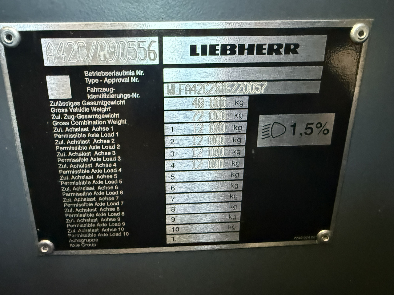 Cẩu bánh lốp Liebherr LTM 1120-4.1 (21 - 090 556) - hydr. DKS: hình 14
