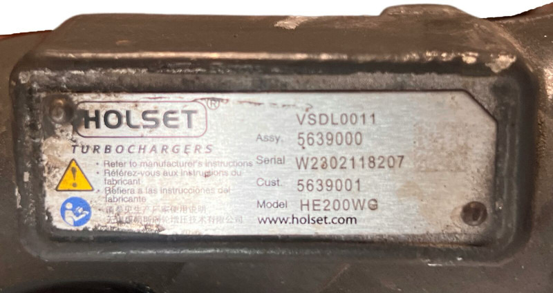 DAF Holset HE200WG - Bộ tăng áp: hình 3 DAF Holset HE200WG - Bộ tăng áp: hình 3