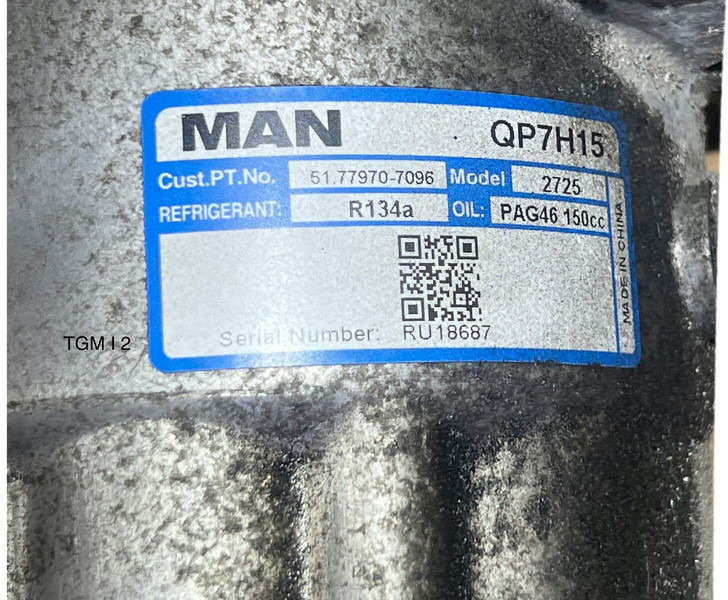 MAN - Lốc điều hòa: hình 2 MAN - Lốc điều hòa: hình 2