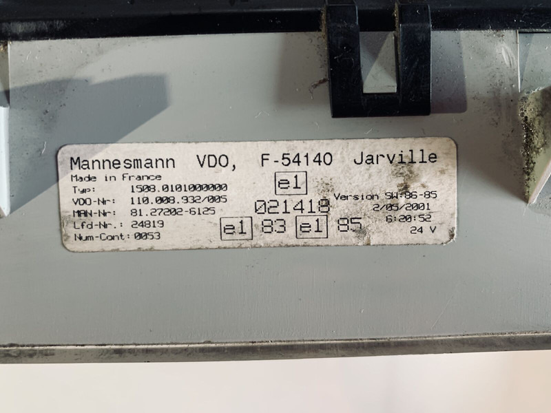MAN VDO - Bảng điều khiển: hình 3 MAN VDO - Bảng điều khiển: hình 3