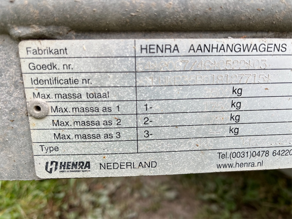 Rơ moóc ben HENRA 3-vägs: hình 21