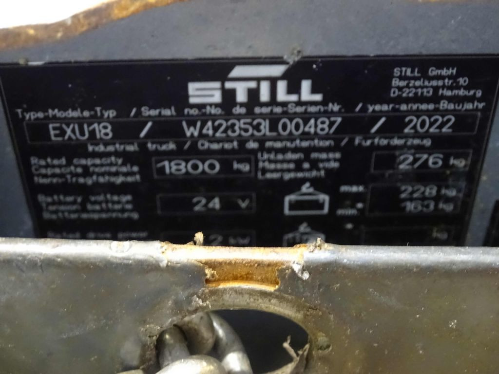 Still EXU18 - Xe tải nâng pallet: hình 5 Still EXU18 - Xe tải nâng pallet: hình 5