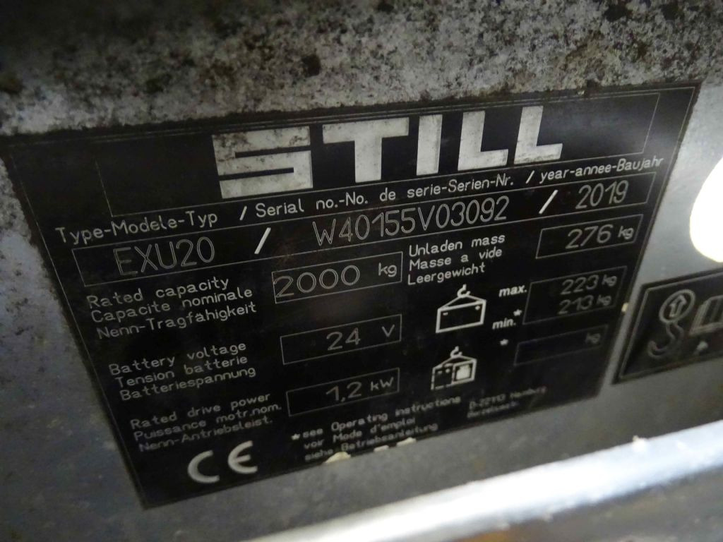 Xe tải nâng pallet Still EXU20: hình 9