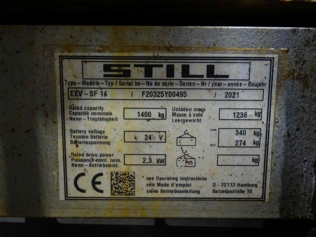 Still EXV-SF14/TK - Máy xếp chồng: hình 5 Still EXV-SF14/TK - Máy xếp chồng: hình 5
