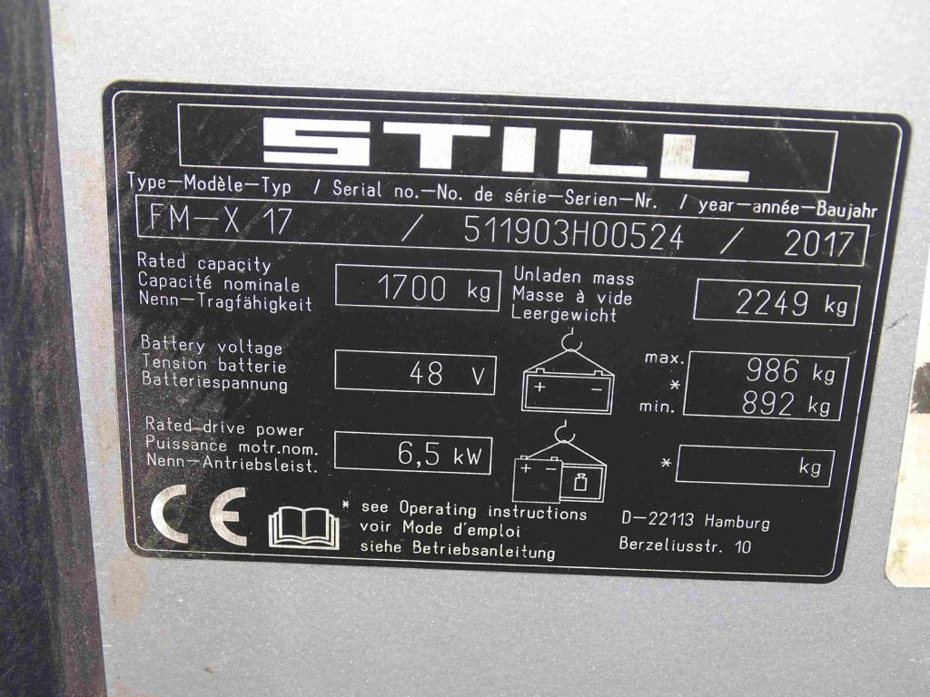 Still FM-X17 - Xe tải tiếp cận: hình 4 Still FM-X17 - Xe tải tiếp cận: hình 4