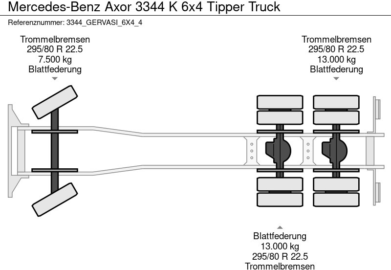 Xe ben mới Mercedes-Benz Axor 3344 K 6x4 Tipper Truck: hình 16
