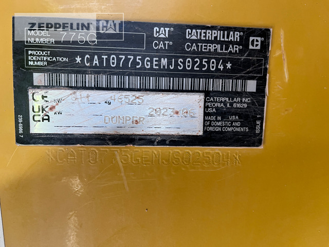 Cat 775G - Xe ben cứng/ Xe chở đá: hình 2 Cat 775G - Xe ben cứng/ Xe chở đá: hình 2