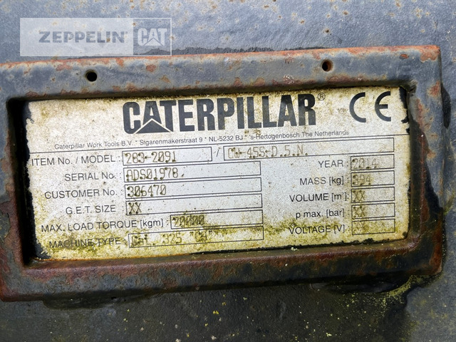 Cat CW45S - Bộ ghép nhanh cho Máy móc xây dựng: hình 2 Cat CW45S - Bộ ghép nhanh cho Máy móc xây dựng: hình 2