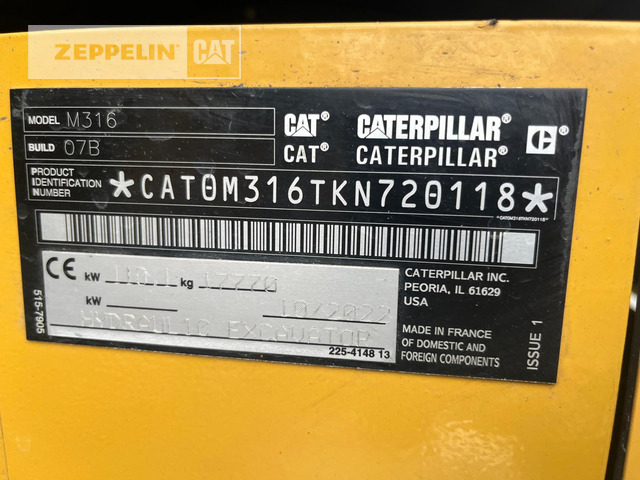 Máy xúc bánh lốp Cat M316-07A: hình 22