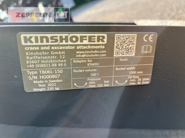 Kinshofer TB06-1500 GLV - Gầu máy xúc: hình 4 Kinshofer TB06-1500 GLV - Gầu máy xúc: hình 4
