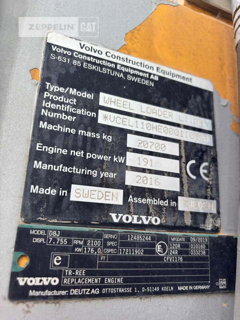 Volvo L110H - Máy xúc lật bánh lốp: hình 5 Volvo L110H - Máy xúc lật bánh lốp: hình 5